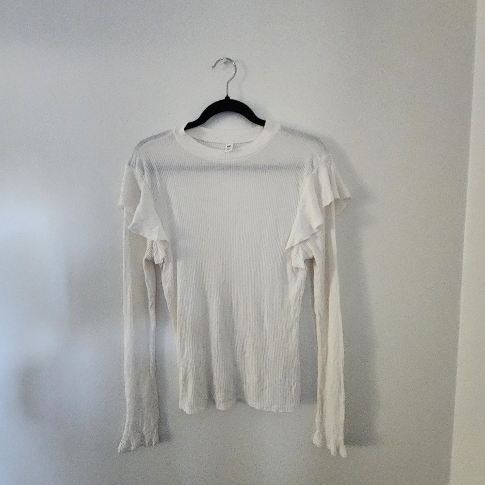 BP. Ruffled shoulder sweater